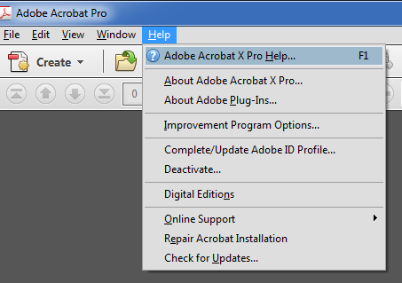 Adobe acrobat x pro help